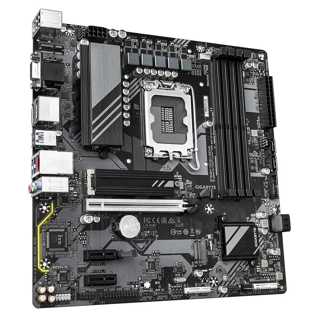 Материнська плата GIGABYTE B760M DS3H GEN5 (B760M DS3H GEN5) (Socket 1700, Intel B760, Micro-ATX) - фото 2