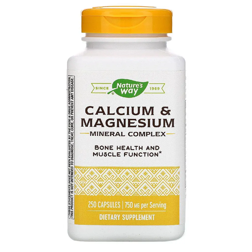Кальцій та магній, Calcium & Magnesium, мінеральний комплекс, 750 мг, 250 капсул (250 м Nature's Way vit0002595