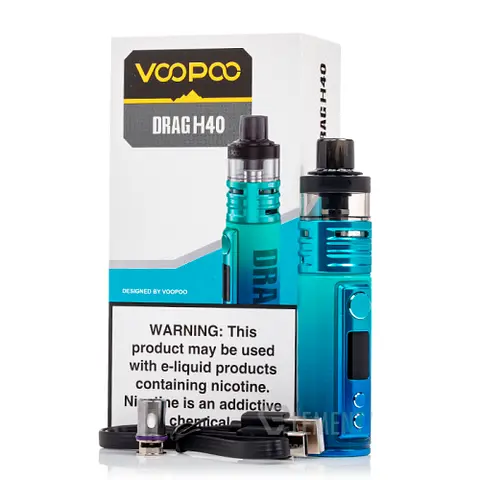 Электронная сигарета под-система VooPoo Drag H40 40 W Pod 1500 mAh 5 ml Kit Sky Blue (15157) - фото 4