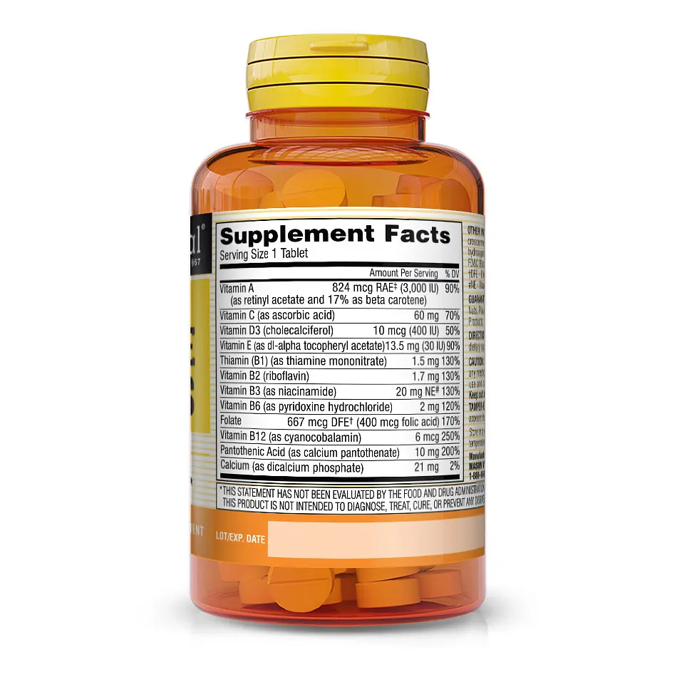 Вітаміни та мінерали Mason Natural Daily Multiple Vitamins, 100 таблеток - фото 2