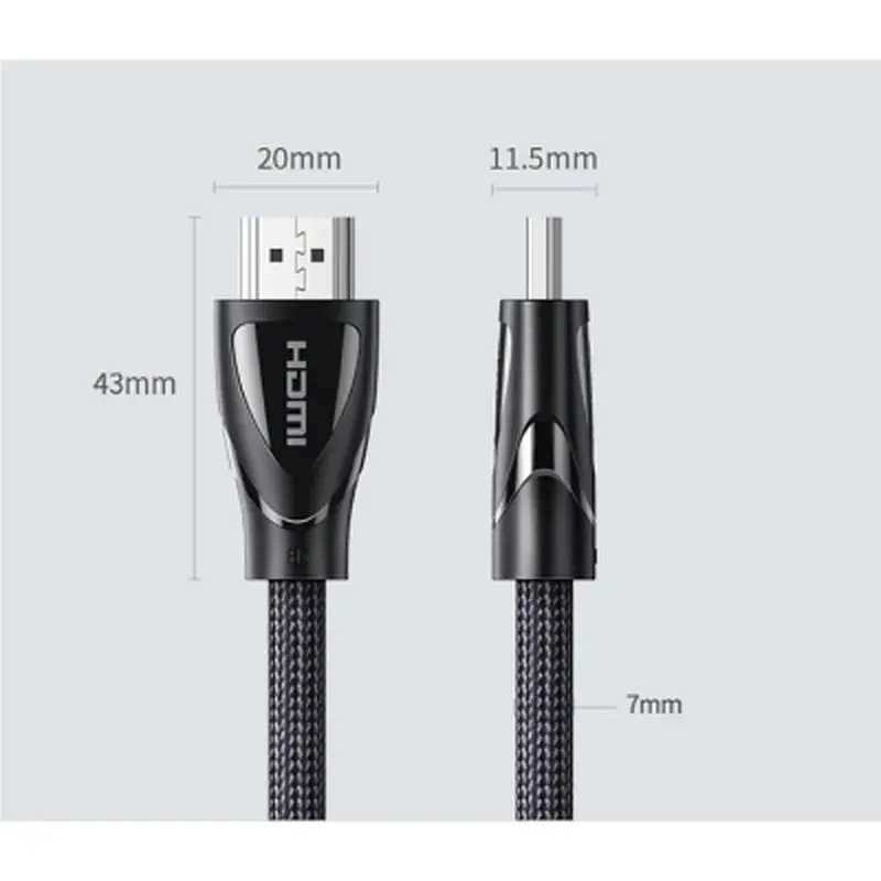 Кабель мультимедійний HDMI M to HDMI M 2.0m braided HD140 black Ugreen (80403) - фото 5