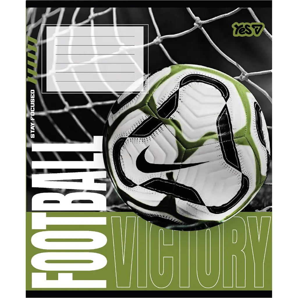 Зошит шкільний Yes Football energy А5 18 аркушів клітинка 25 шт. (768796) - фото 3