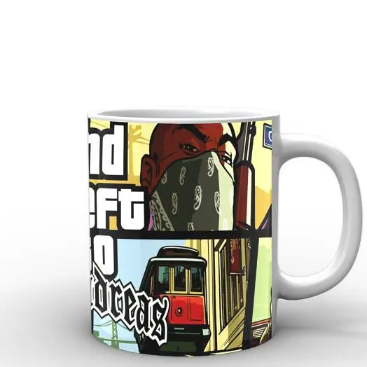 Кухоль GeekLand GTA ГТА сан андреас GT.02.07 білий 330 мл білий - фото 2