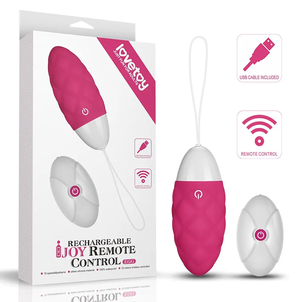 Віброяйце Lovetoy IJoy Wireless Rechargeable Remote Control Egg 8 см рожевий - фото 4