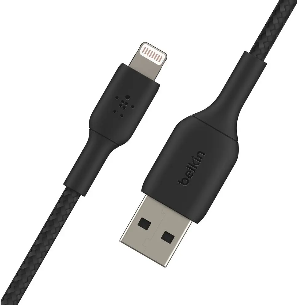 Кабель Belkin USB-A > Lightning подзарядка/синхронизация 2м, 12Вт, плетеный, черный teh0013678 - фото 7
