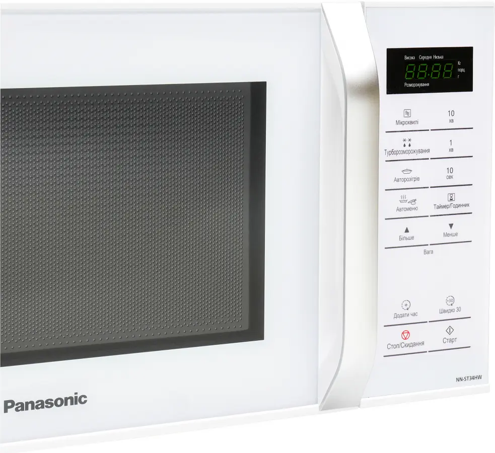 Мікрохвильова піч 25л, 800Вт, дисплей, відкрю ручкою, білий Panasonic kuh0015157 - фото 4