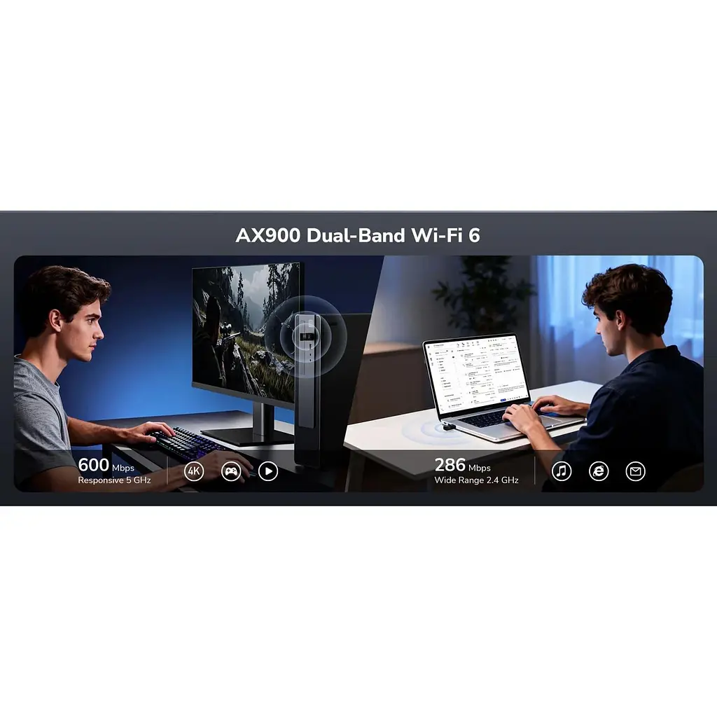 WiFi-адаптер Cudy WiFi WU900 AX900 Wi-Fi 6 (WU900) - фото 8