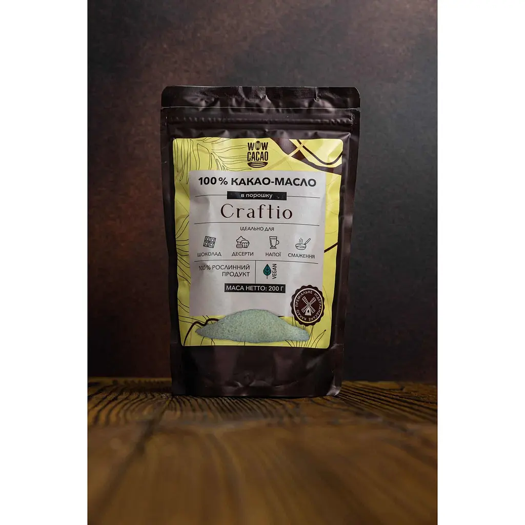 Какао-масло Wow Cacao Craftio в порошке 100% 500 г - фото 2