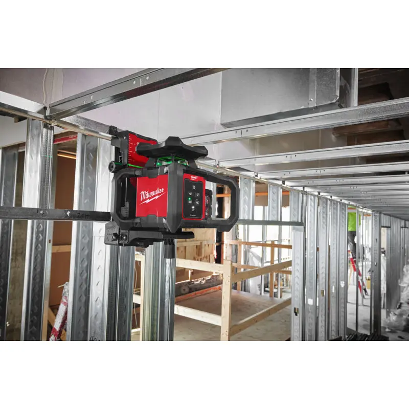 Рівень лазерний ротаційний акумуляторний MILWAUKEE, M18 RLOHVG300-501C, 300м (зарядний пристрій M12-18 C, 1 акумулятор М18 В5 5А - фото 5