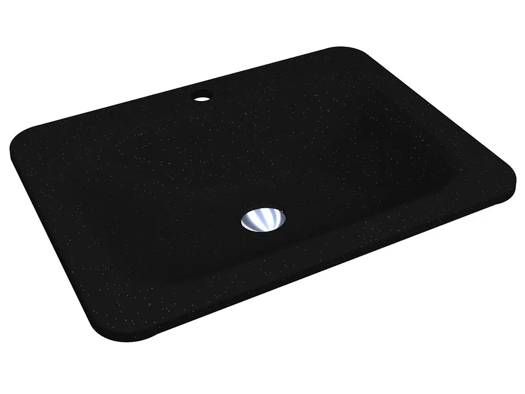 Умивальник Miraggio California mirastone black Чорний матовий 0000386