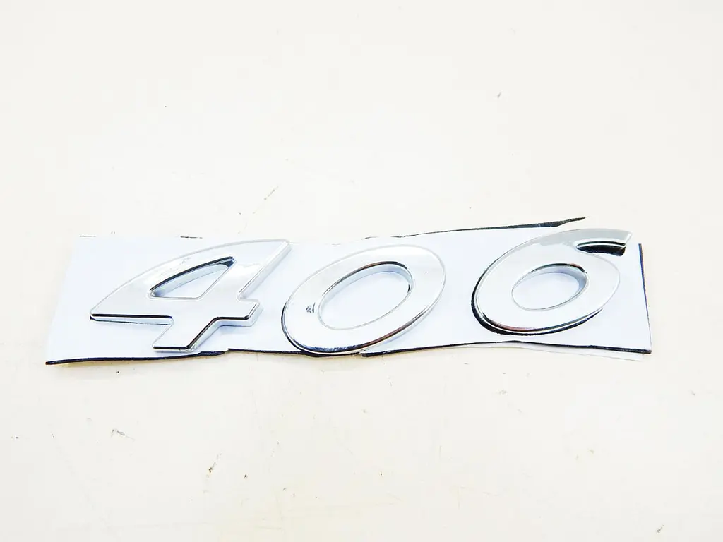 Емблема напис 406 для Peugeot (Хром) 123х26 мм (на скотчі) 9630468377 - фото 2