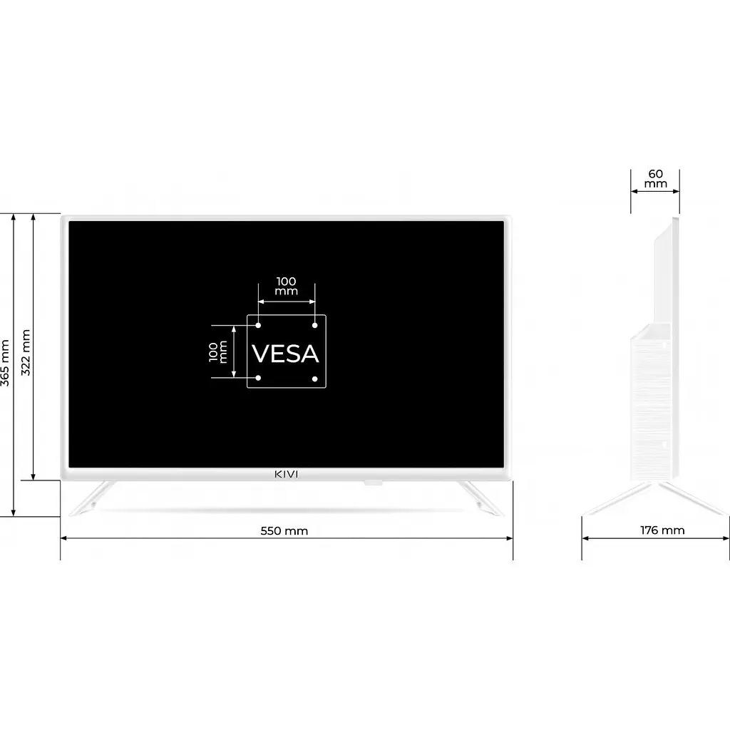 Телевизор Kivi H760Q 24'' LED HD [24H760QW] [135106] - фото 8