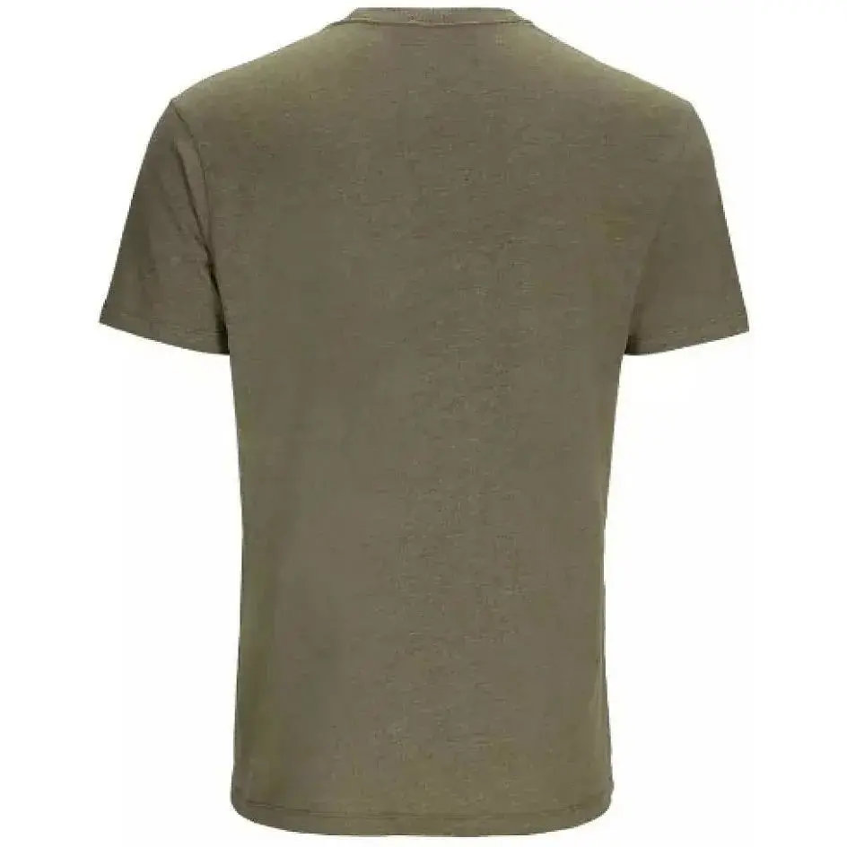 Футболка Simms Stacked Logo Bass T-Shirt Military Olive Heather XL (1102-14097-914-50) - фото 2