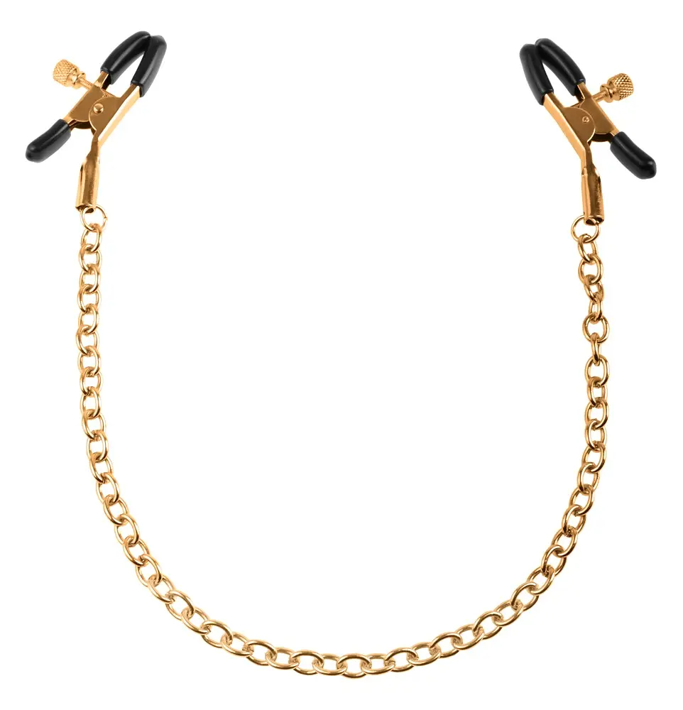 Затискачі для сосків - FFS Gold Chain Nipple Clamps - фото 2