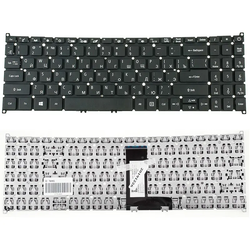 Клавіатура для ноутбука ACER (SW: SF315-51) rus, black, без фрейма (оригінал) - фото 2