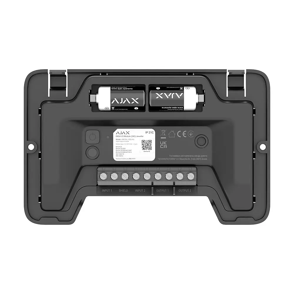 Бездротовий адресний модуль подвійного вводу/виводу Ajax EN54 I/O Module (2X2) Black для пожежної сигналізації (26-00662) - фото 5
