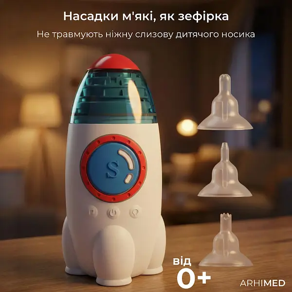Аспіратор електронний назальний ArhiMED EcoBreath Rocket - фото 4