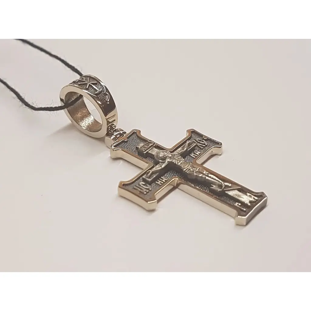 Золотий хрестик Харківська ювелірна фабрика Розп'яття Христа. 11541-ЧБЕЛ - фото 3