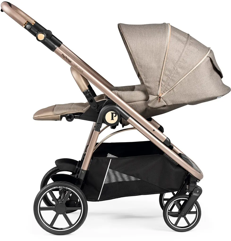 Универсальная коляска Peg-Perego Veloce Mon Amour SLK 3 в 1, бежевая (PACK-VEL31SLK00001) - фото 4