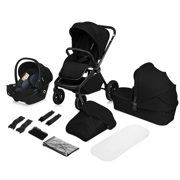 Універсальна коляска 3 в 1 Lionelo Mika Plus 3in1 Black Onyx (LO- MIKA PLUS 3IN1 BLACK ONYX) - фото 5