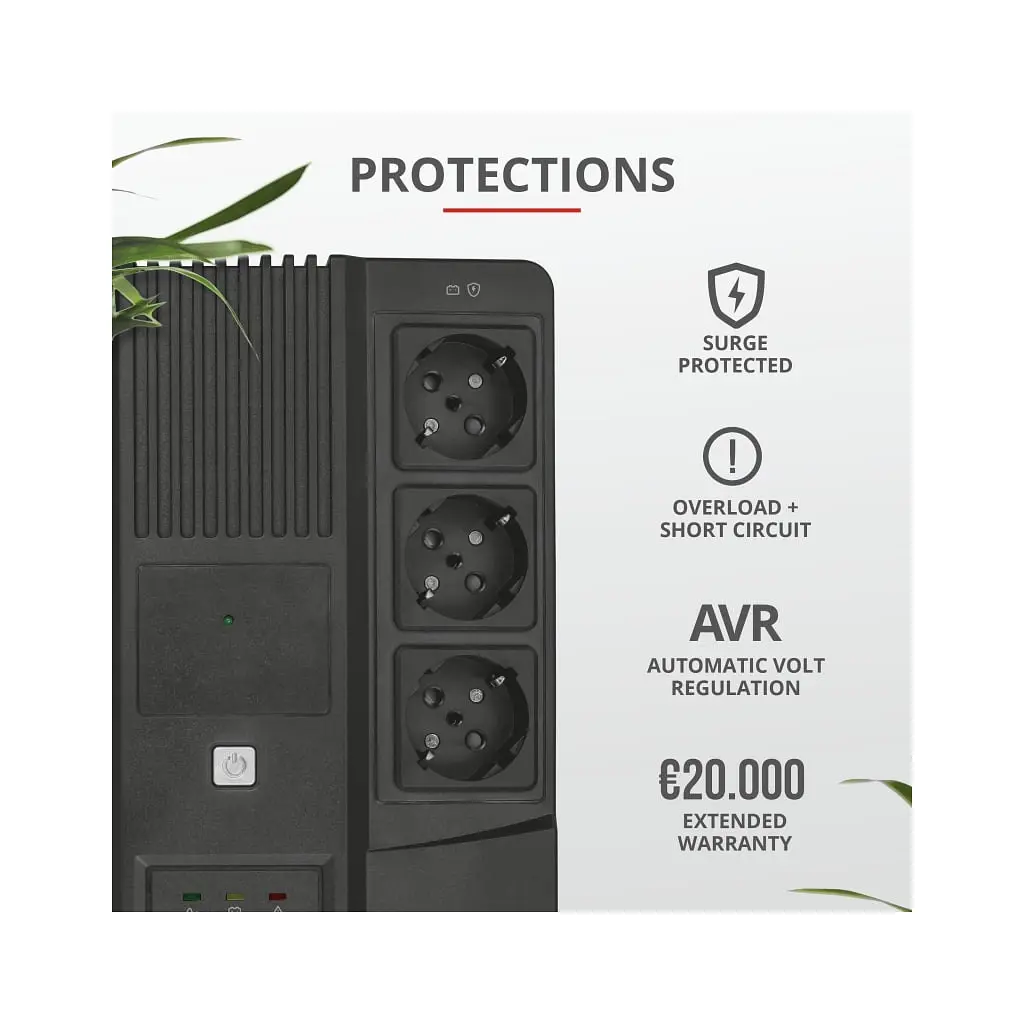 Пристрій безперебійного живлення Trust Maxxon 800VA UPS (23326_TRUST) - фото 7