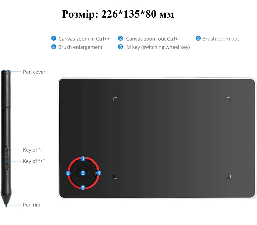 Графічний планшет 10Moons G50 з підтримкою Android з чохлом - фото 7
