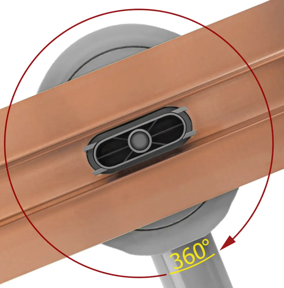 Душовий канал Rea Neox 70 Slim Pro із сухим затвором brushed copper REA-G4806 - фото 6