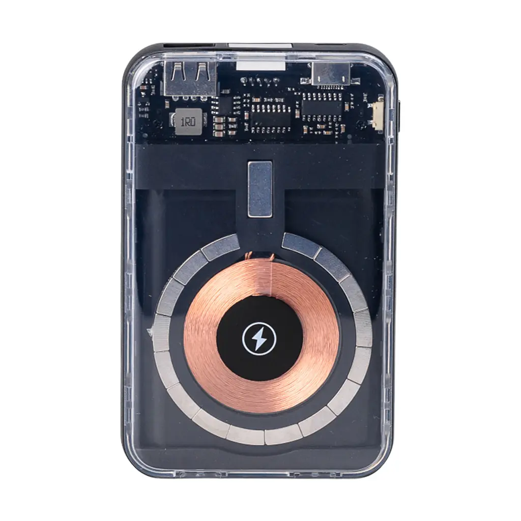 Повербанк 10000 mAh з бездротовою зарядкою USB-С/USB-A/microUSB/Apple Lightning 3 шнури в комплекті Smart X X104 - фото 9