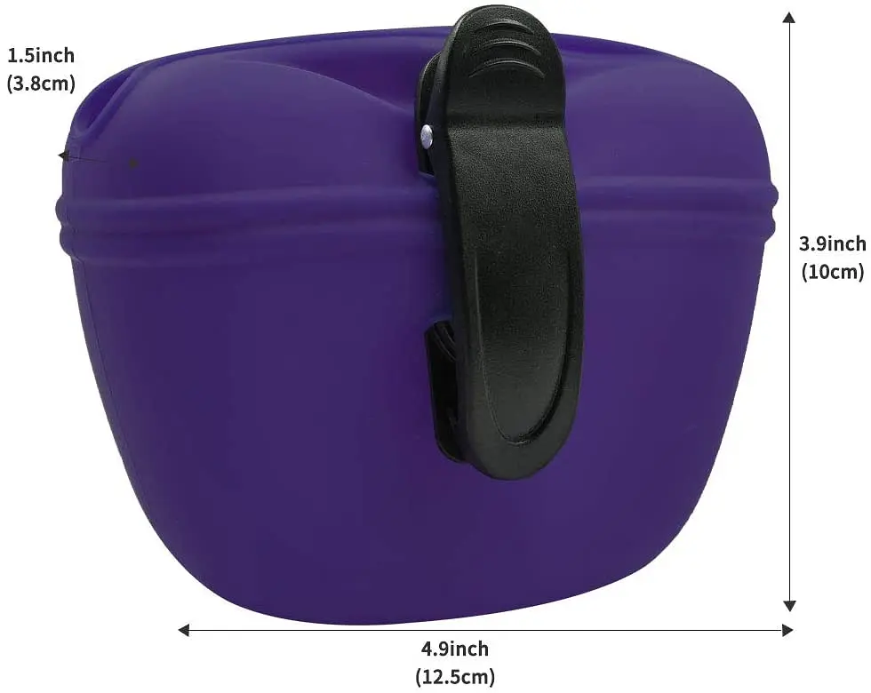 Силіконова сумка для ласощів собак з магнітною застібкою і зажимом - фото 2