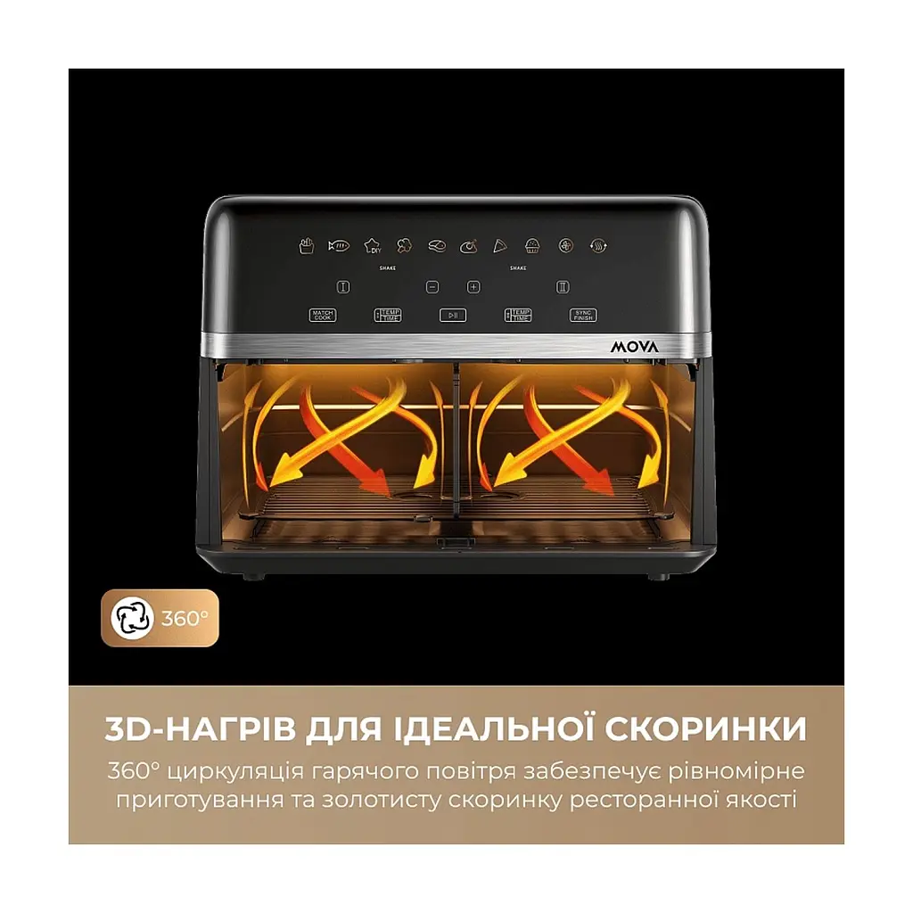 Мультипіч MOVA AeroChef FD20s Pro Black (AF-5518ATB-S) - фото 10