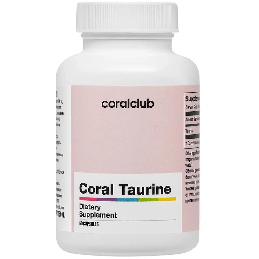 Корал Таурин Корал Клаб, 60 капсул | Coral Taurine Coral Club