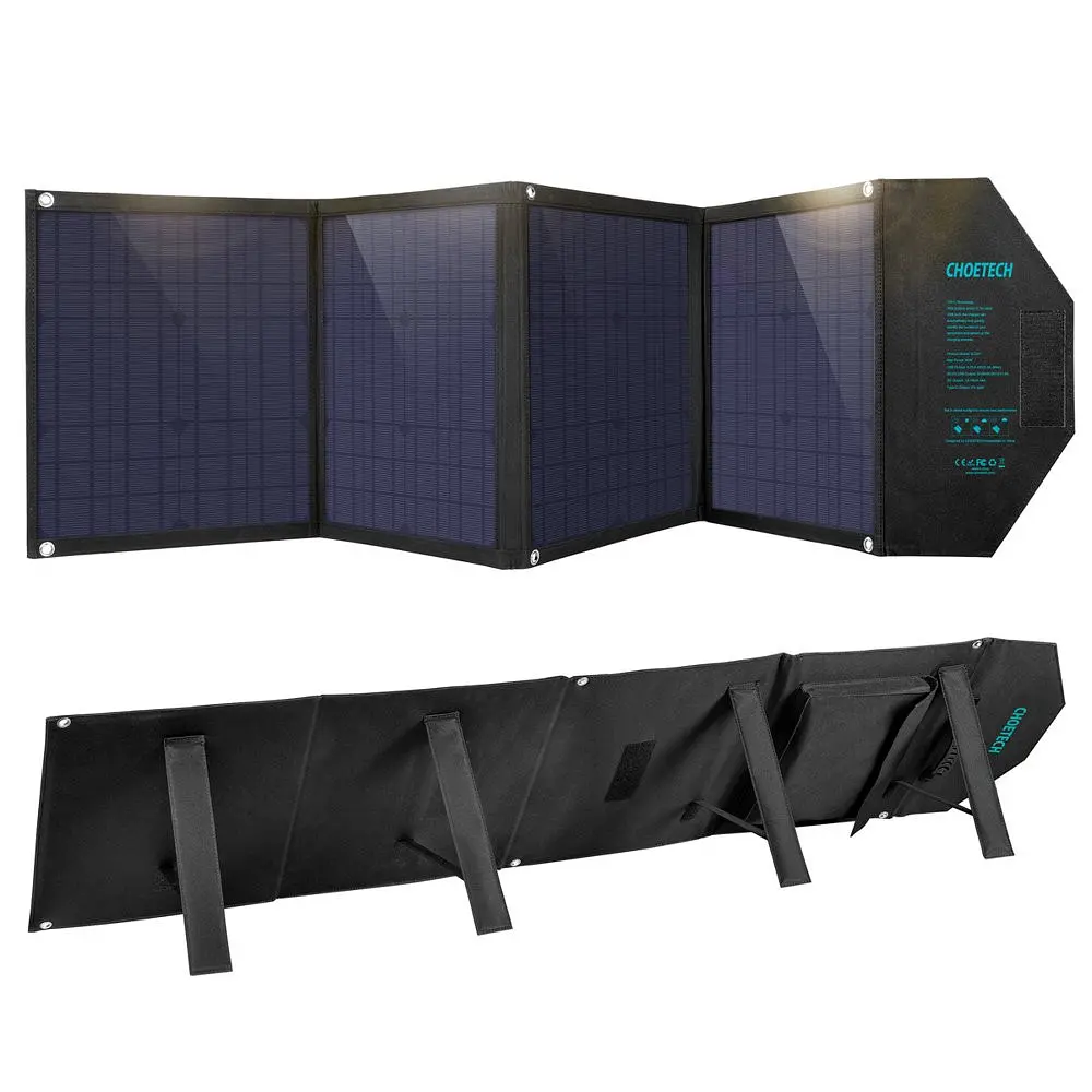 Портативна сонячна панель Choetech Portable Solar Charger SC007 (80W) [75956] - фото 2