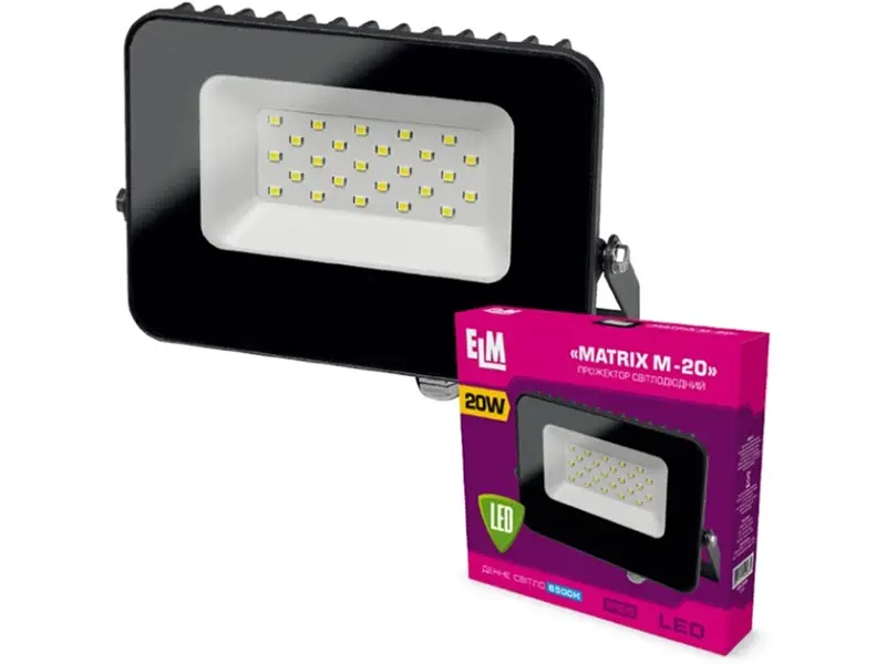 Вуличний прожектор ELM Matrix M-20-41 20W 6500К (26-0038) - фото 2