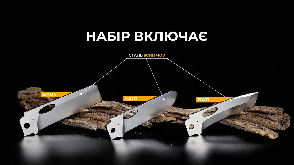 Набір змінних клинків Roxon (BA04; BA10; BA11) 3in1 для S501U, S502U, S802 - фото 12