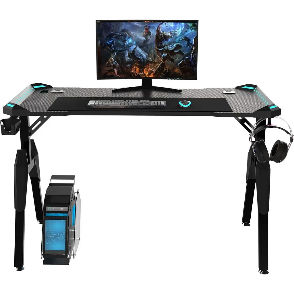 Комп'ютерний ігровий стіл GT Racer T-1244 Black [125839] - фото 6