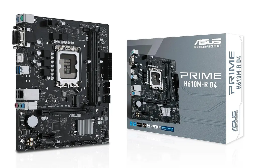 Материнська плата ASUS PRIME H610M-R D4-SI (PRIME H610M-R D4-SI) (Socket 1700, Intel H610, Micro-ATX) - фото 2