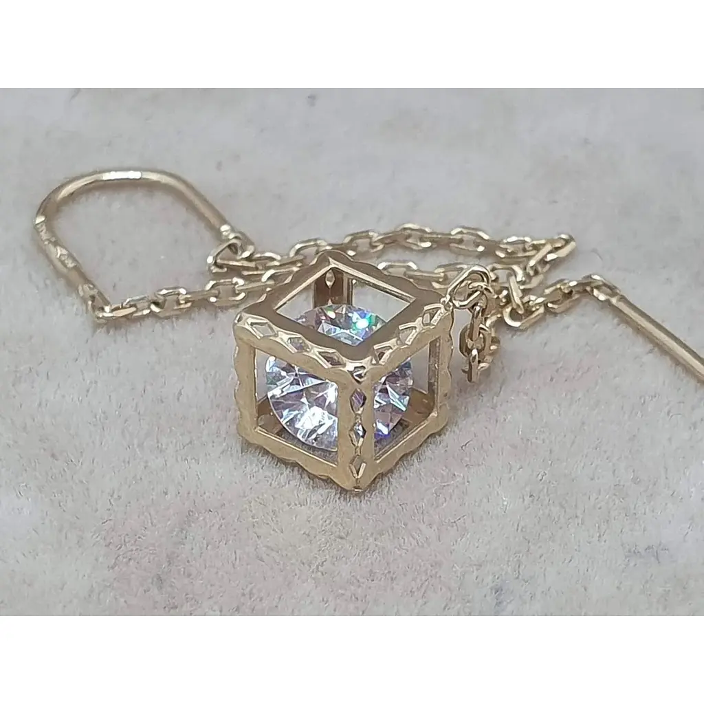 Золоті сережки-протяжки Імперія золота з фіанітами. СПП801(1)ЛИ - фото 5