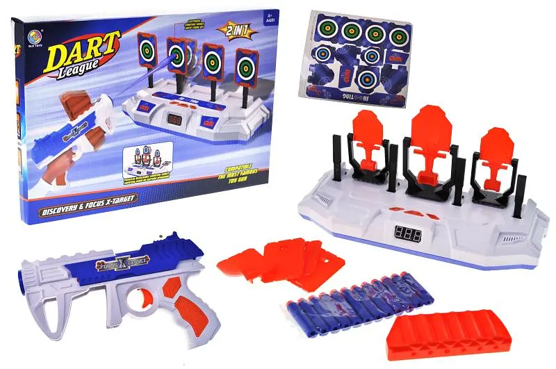 Дитячий електронний тир із бластером Dart League Shooting Dart Games B3235N, в коробці р.42.5x5.7x29.5 см YG Toys