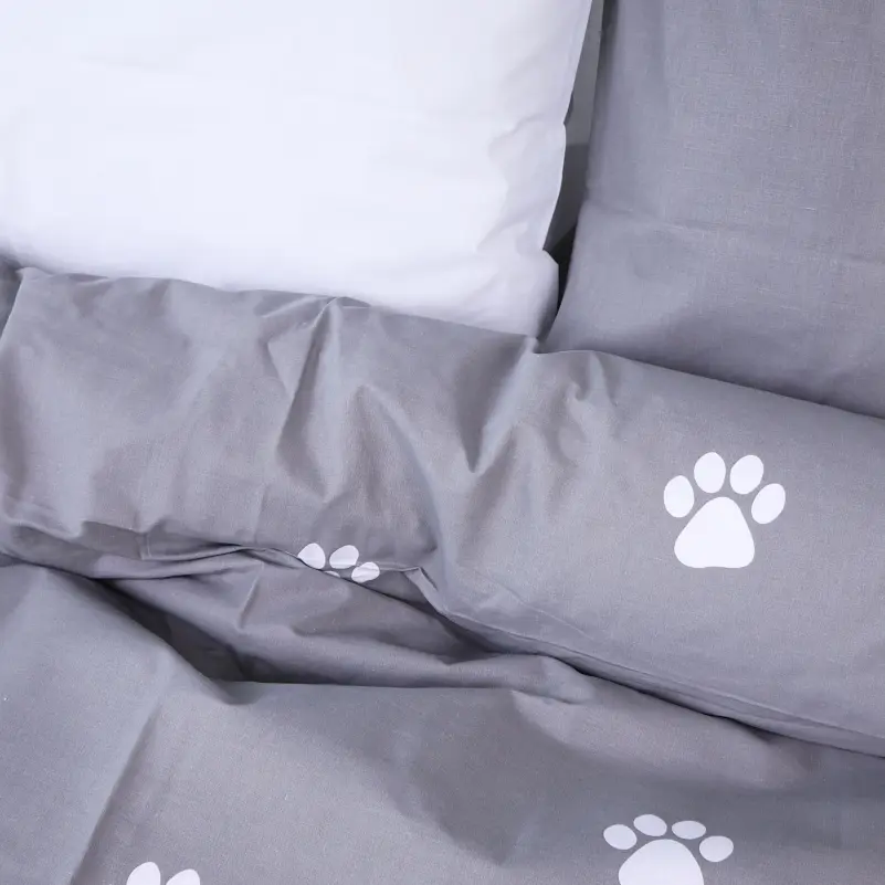 Простыня MirSon Ranforce Elite 17-4737 Cat's paws 110х160 см белая (2200008926816) - фото 5