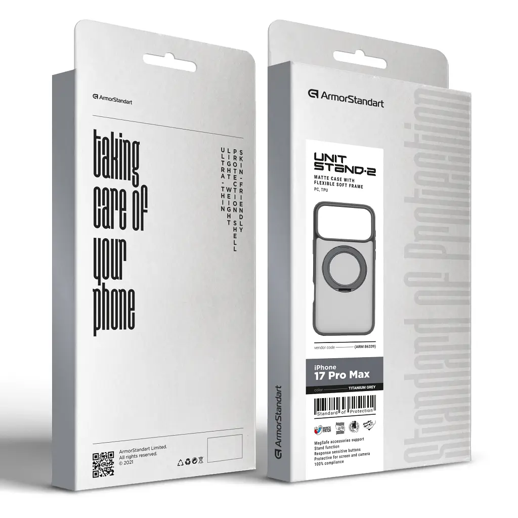 Чохол до мобільного телефона Armorstandart Unit Stand2 Apple iPhone 17 Pro Max Titanium Grey (ARM86339) - фото 3
