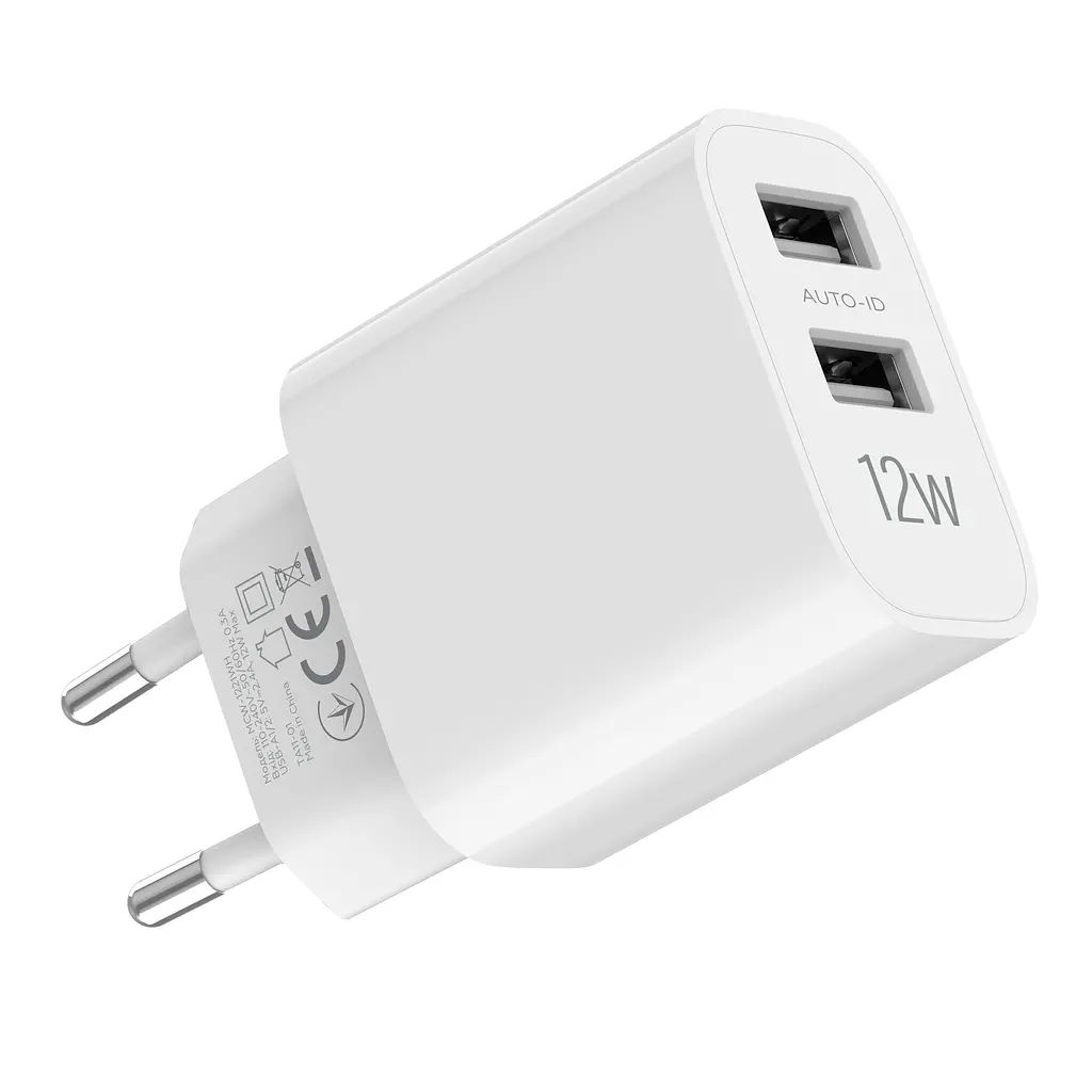 Зарядний пристрій мережевий MAKE 12W 2USB 2.4A White - фото 5