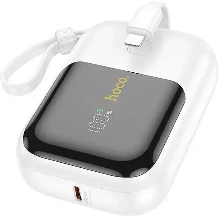 Портативна батарея Hoco Q20 Fountain 22.5W+PD20W 10000 mAh White - фото 2