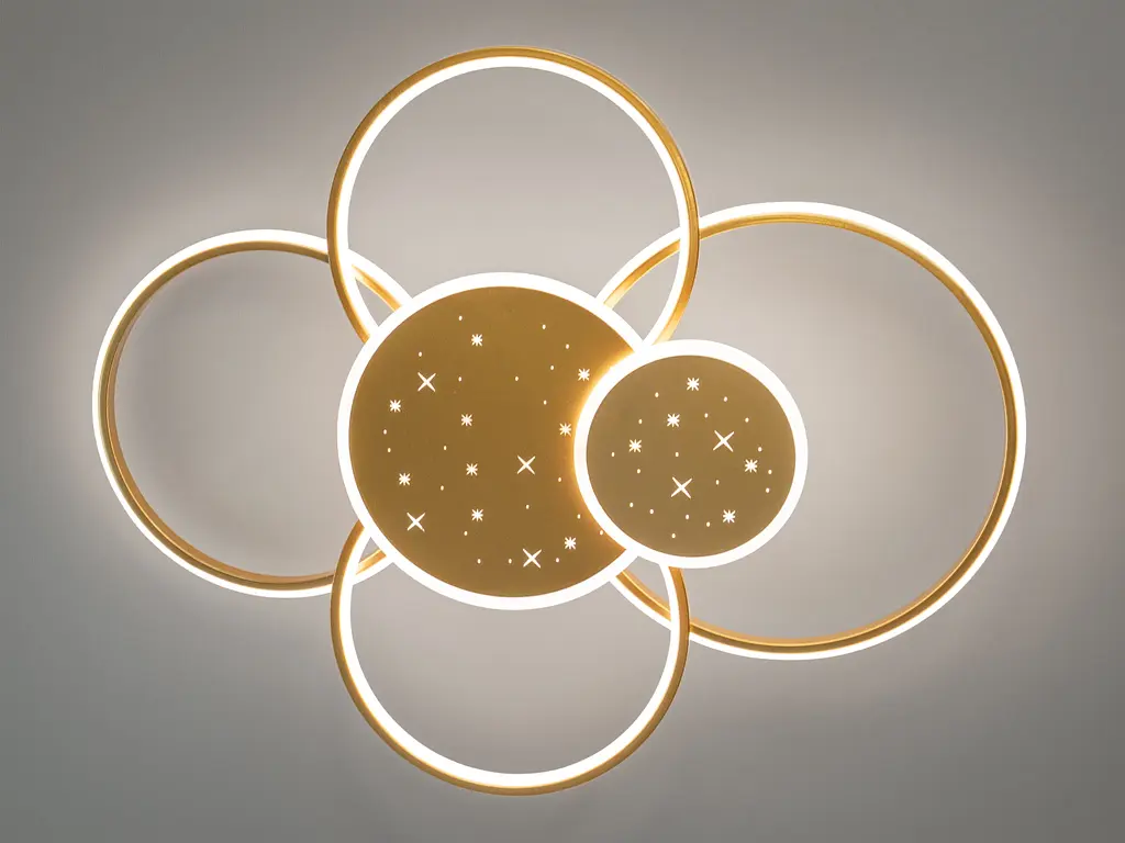 Потолочная люстра Diasha 2448GDIM золото с пультом 115Вт. - фото 2