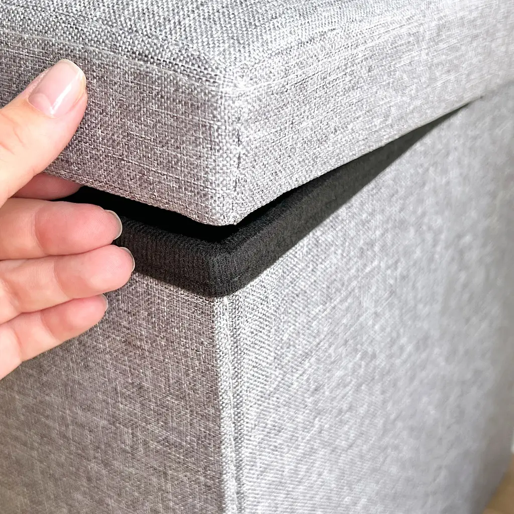 Пуф для хранения МВМ My Home 380х380х380 мм серый (TH-03 GRAY) - фото 8