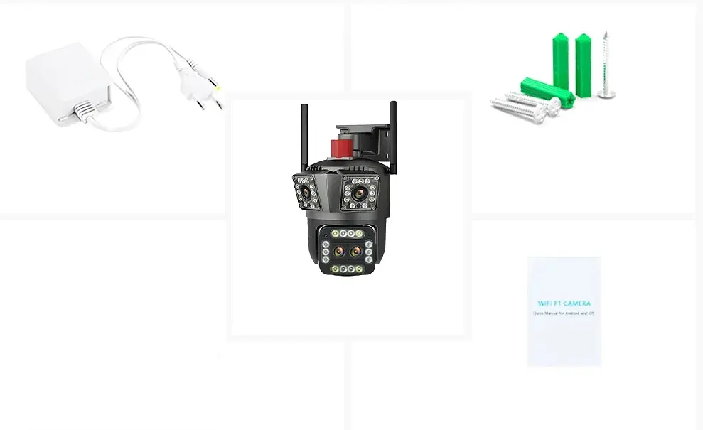Вулична WiFi IPкамера Wondstar HW41  16Мп чорна 4 об'єктиви 12-х зум - фото 3