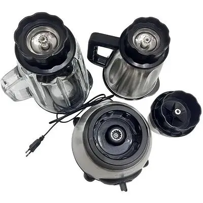 Блендер Zepline ZP-081 потужний 3в1 міксер подрібнюва 1.5л 2000 Вт сірий - фото 2