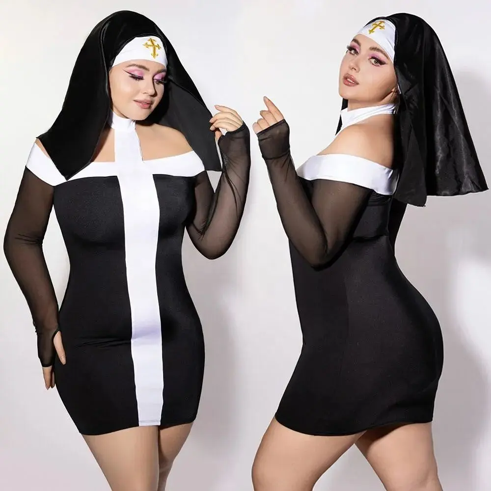 Еротичний костюм монашки JSY P61130 Plus Size - фото 2