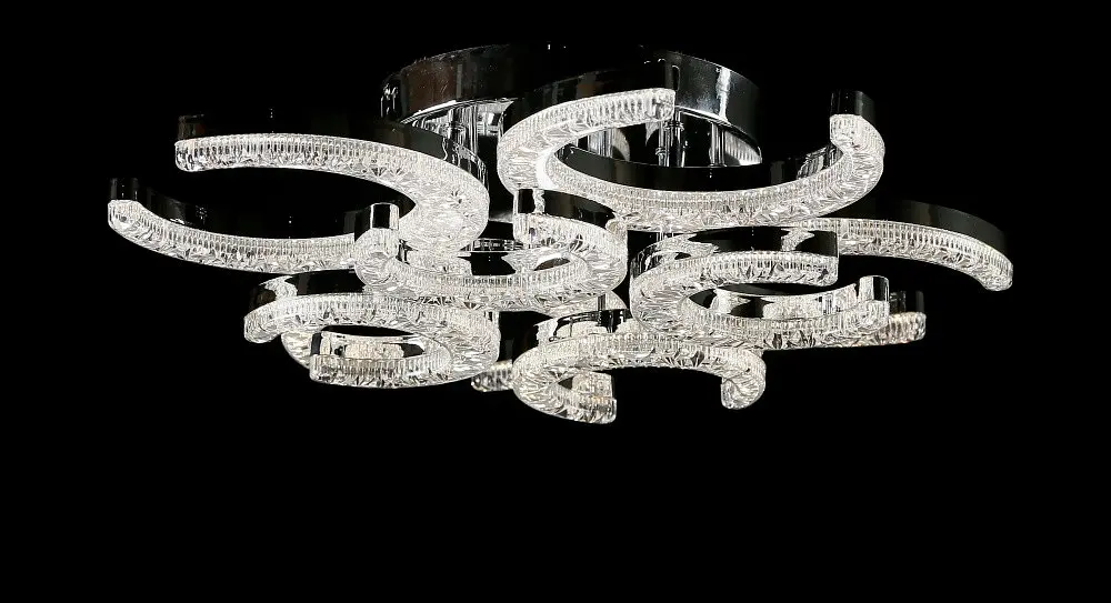 Світлодіодна люстра Splendid Ray L1654/4+4 LED (CH), білий, хром, 128 Вт, від 12-20 м² - фото 2