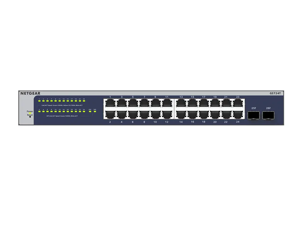 Комутатор GS724T 24xGE, 2xSFP, Керований L2 NETGEAR teh0018212 - фото 3