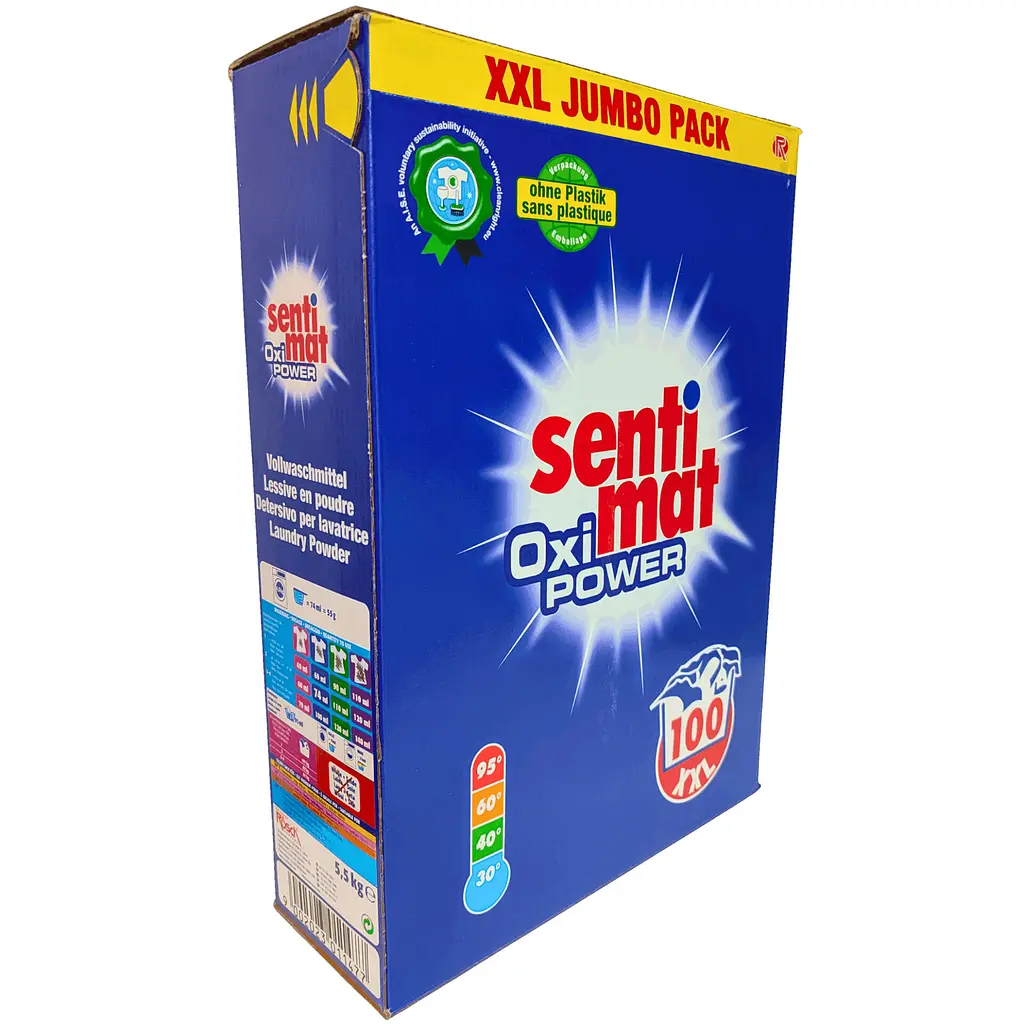 Пральний порошок Sentimat Oxi Power 5.5 кг 100 прань Plasticfree Washing Powder All Textiles - фото 2